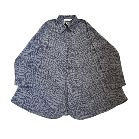 Oversized crocodile pattern see-through  shirt "dead stock" 【@sho_.ta0618】
