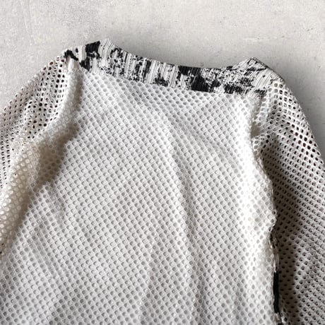 Y2K design mesh sleeve cutsew "WHITE"【@sho_.ta0618】