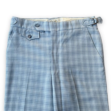 70s vintage check flare slacks