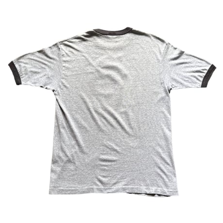 80s Hanes grittery lame print ringer T-shirt