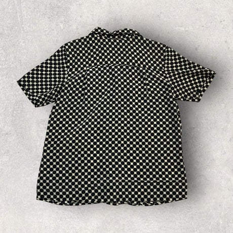 whole pattern design open collar shirt