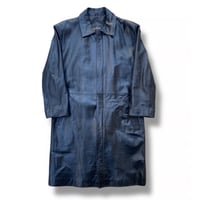 Minimal Leather Coat - "Royal Mirror" Simple Silhouette