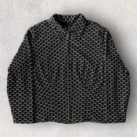 Vintage scale pattern short zip jacket "made in Canada"【Polaroid】