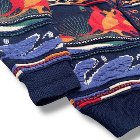 Native Pattern Jacquard Cardigan - "MERCO" Art Knit