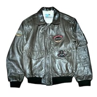 Olive Patchwork Bomber Leather Jacket