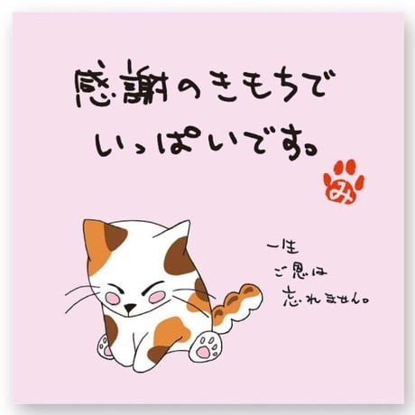 【メッセージティー】感謝のきもちでいっぱいです。(みたらしちゃん）