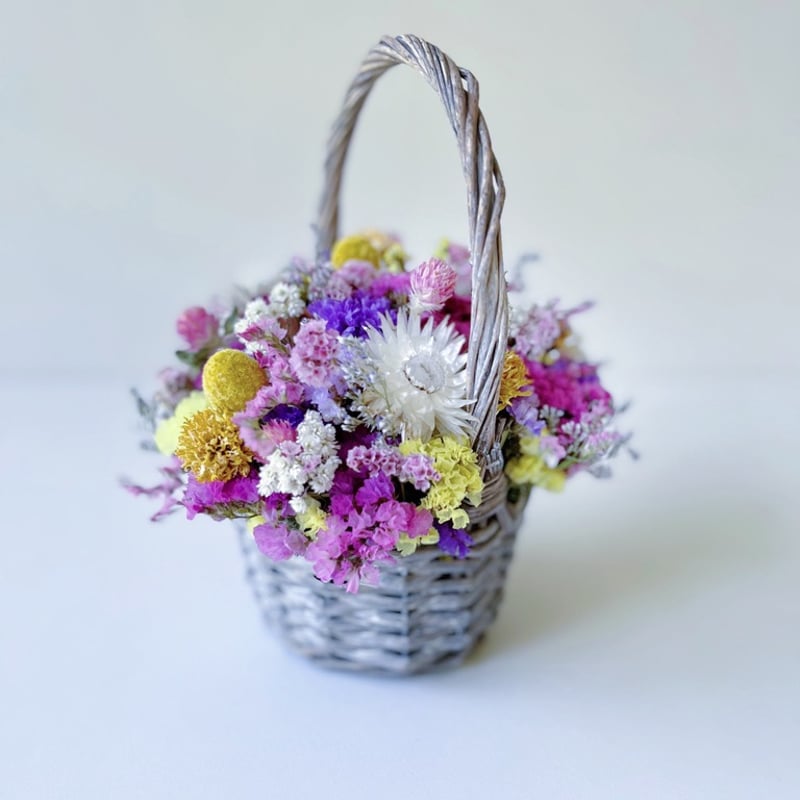 ノバレーゼ♡ドライフラワーwelcomeオブジェ ドライフラワーのバスケット | ichirin's STORE