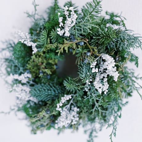 緑のクリスマスリースL
