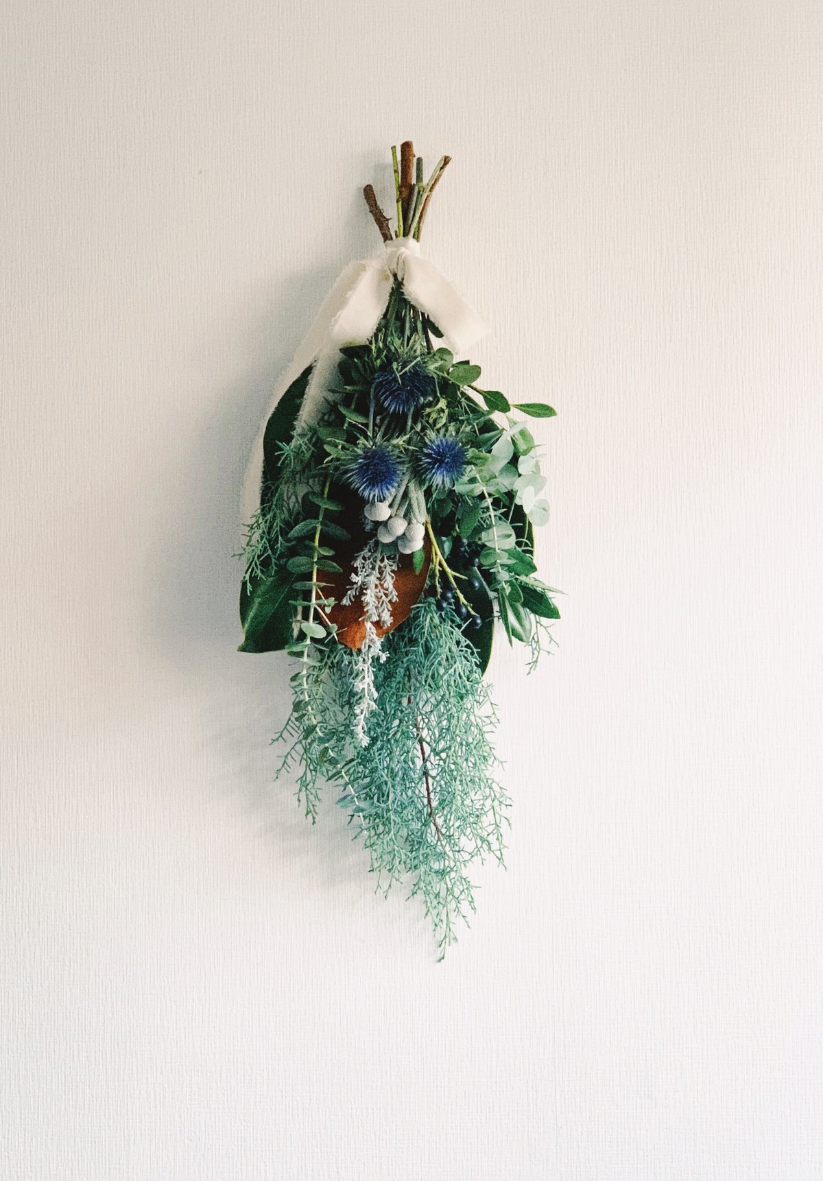 新しい季節にスワッグ54cm ドライフラワー＊スワッグ＊横型スワッグ＊ガーベラスワッグ＊3