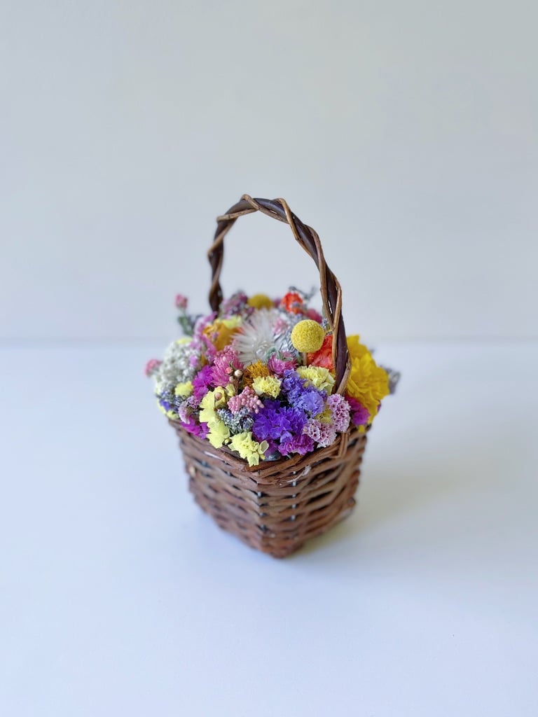 ドライフラワーのバスケット | ichirin's STORE