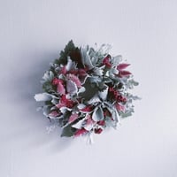 白のクリスマスリースL