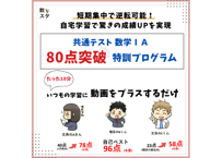 【共通テスト対策】数学ⅠA  80点突破プログラム