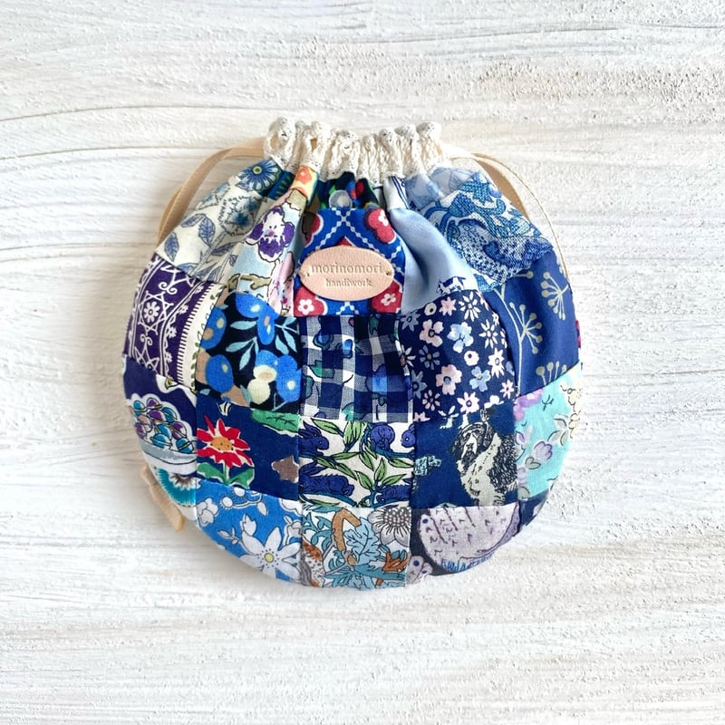mornquilt パッチワーク巾着バッグ mornquilt パッチワーク巾着バッグ