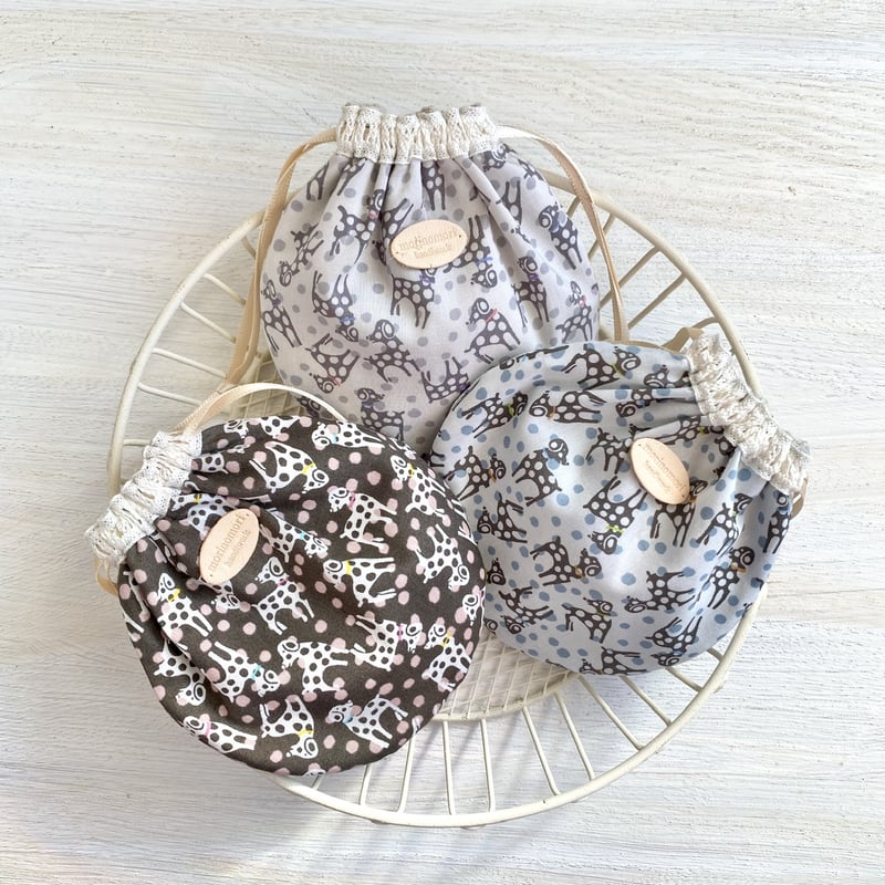 【♡alohamana♡】Atelier DorF’2026(巾着付き) 巾着〈Dalmatian dots〉 | morinomori h.w