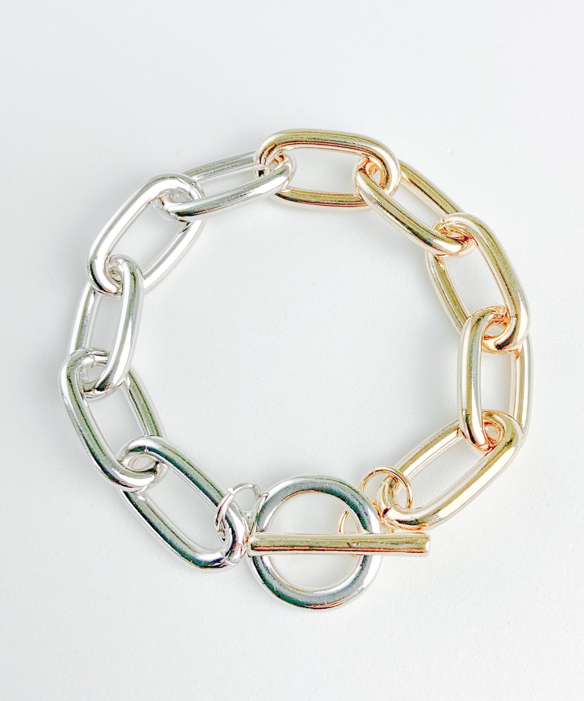 Oval Chain Bracelet オーバル チェーン ブレスレット Silver Go...