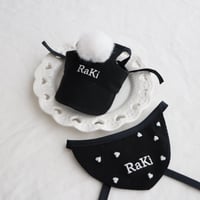 heart rib dog series cap/bib