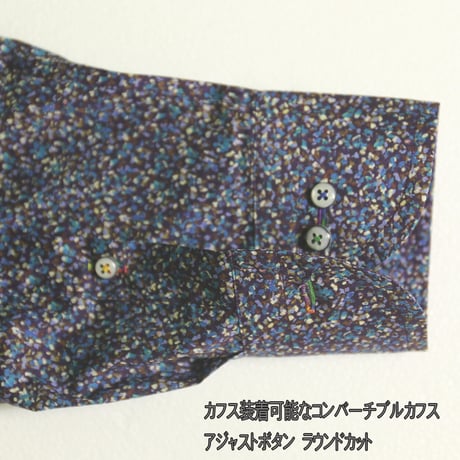 LIBERTY FABRICS　NO.07 リバティプリントプリント リバティシャツ  ドレスシャツ　＜ スーパーノヴァ＞