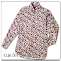 LIBERTY FABRICS　NO.06 リバティプリント リバティシャツ  ドレスシャツ　＜ Cue for the Zoo / キュー・フォー・ザ・ズー＞
