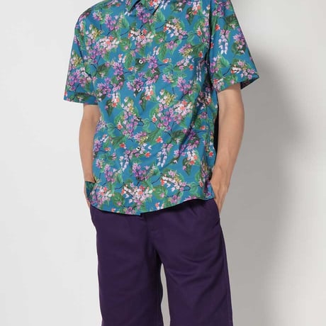 LIBERTY FABRICS　NO.73 リバティプリント  半袖シャツ リバティシャツ  ＜ Ostrley / オスタリー＞
