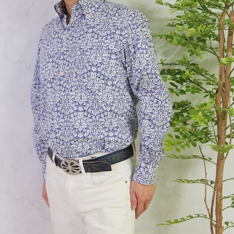 LIBERTY FABRICS　NO.14  リバティプリント  ドレスシャツ リバティシャツ  ＜ Mortimer / モーティマー＞
