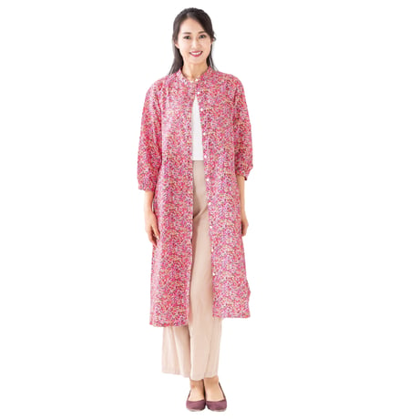 （レディース）LIBERTY FABRICS  NO.b015 リバティプリント リバティ ワンピース   ＜ARRIETTY VIOLET アリエッティ・バイオレット＞