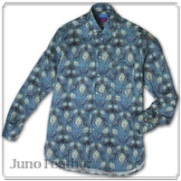 LIBERTY FABRICS　NO.43 リバティプリント  ドレスシャツ リバティシャツ  ＜Juno Feather/ジュノフェザー＞