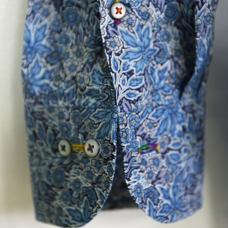 LIBERTY FABRICS　NO.34 リバティプリント  ドレスシャツ リバティシャツ  ＜ Aubrey Forest / オーブリ―・フォレスト ＞