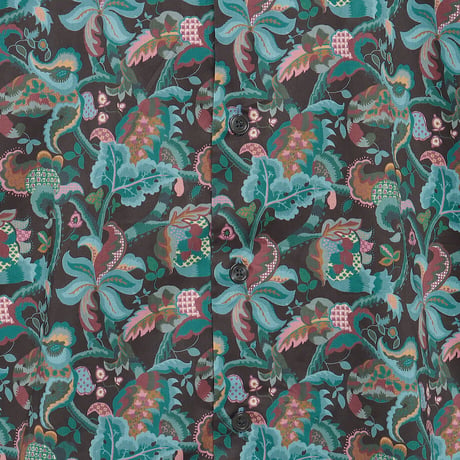 LIBERTY FABRICS　NO.68 リバティプリント  半袖シャツ リバティシャツ  ＜French Brocade/フレンチ・ブロケード＞【グリーン】