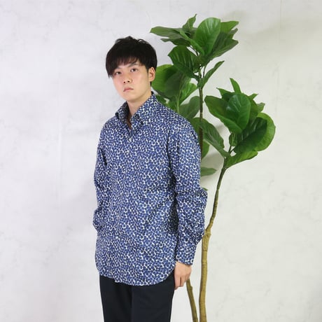 LIBERTY FABRICS　NO.04 リバティプリント リバティシャツ  ドレスシャツ　＜ Zanzi Sunbeam / ザンジー・サンビーム ＞