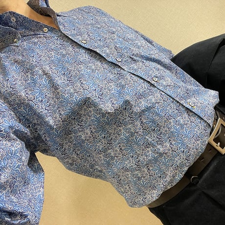 LIBERTY FABRICS　NO.34 リバティプリント  ドレスシャツ リバティシャツ  ＜ Aubrey Forest / オーブリ―・フォレスト ＞