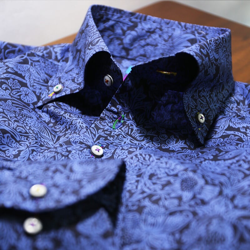 LIBERTY FABRICS NO.41 リバティプリント ドレスシャツ リバティシャツ 