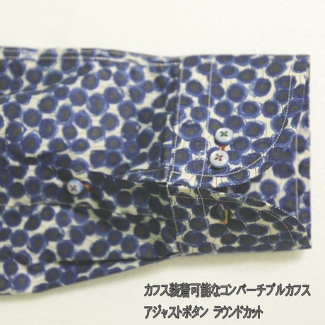 LIBERTY FABRICS　NO.04 リバティプリント リバティシャツ  ドレスシャツ　＜ Zanzi Sunbeam / ザンジー・サンビーム ＞