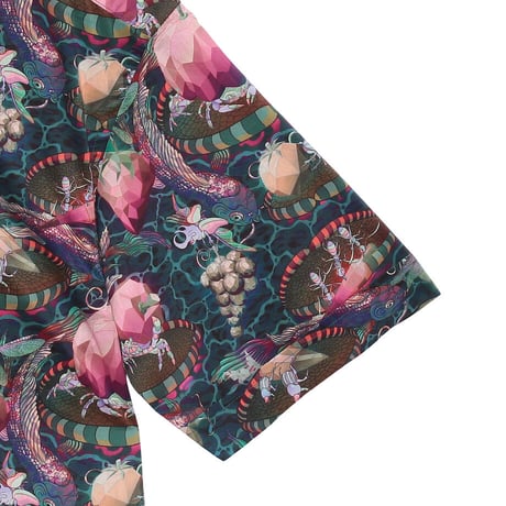 LIBERTY FABRICS　NO.106 リバティプリント  半袖シャツ リバティシャツ ＜WILD WORLD / ワイルド・ワールド＞