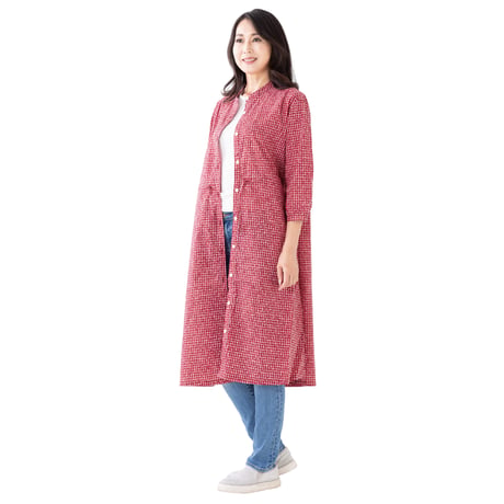 LIBERTY FABRICS  NO.b036 リバティプリント リバティ ワンピース   ＜ウィロー・ウッド＆チェック Willow Wood ＞