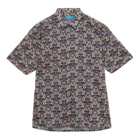 LIBERTY FABRICS　NO.66 リバティプリント  半袖シャツ リバティシャツ  ＜Lyra/ライラ＞
