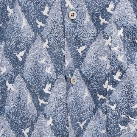LIBERTY FABRICS  NO133. リバティプリント リバティ リバティシャツ   ドレスシャツ  ＜Peace Park ピース・パーク＞