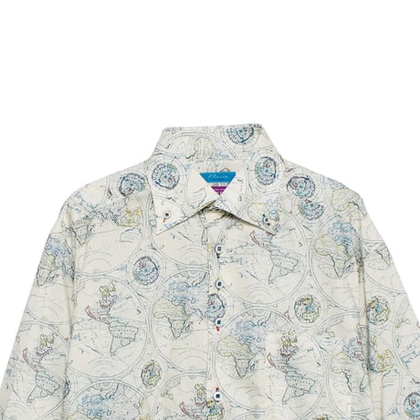 LIBERTY FABRICS  NO. 92 リバティプリント リバティ リバティシャツ   ドレスシャツ  ＜ AROUND THE WORLD / アラウンド・ザ・ワールド ＞