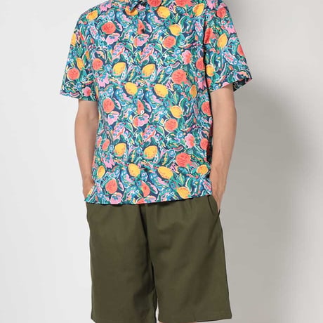 LIBERTY FABRICS　NO.75 リバティプリント  半袖シャツ リバティシャツ  ＜Summer Fruits　サマーフルーツ＞