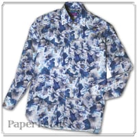 LIBERTY FABRICS　NO.36 リバティプリント  ドレスシャツ リバティシャツ  ＜Paper Petals/ペーパー・ペタルス＞