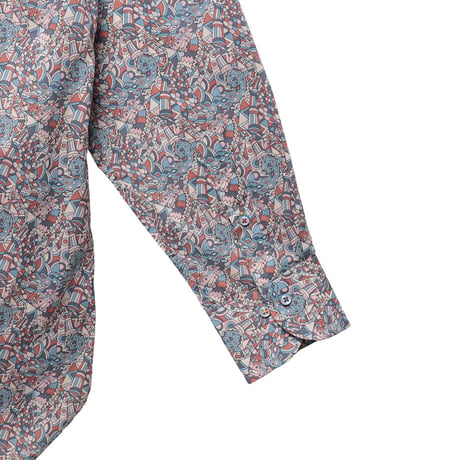 LIBERTY FABRICS　NO.49 リバティプリント  ドレスシャツ リバティシャツ  ＜ Brave Noah / ブレイブノア　ピンク系＞