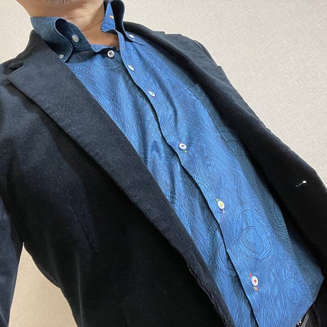 LIBERTY FABRICS　NO.37 リバティプリント  ドレスシャツ リバティシャツ  ＜ Hebe/ ヘベ＞