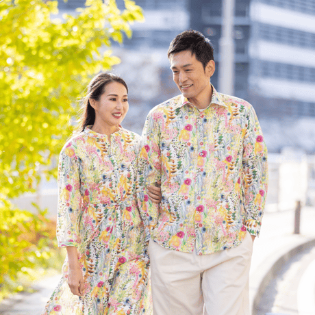 （レディース）LIBERTY FABRICS  NO.b032 リバティプリント リバティ ワンピース   ＜Tresco トレスコ イエロー系＞