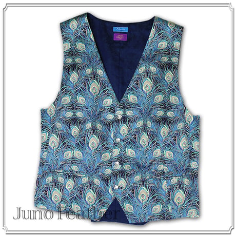 LIBERTY FABRICS　NO.11 リバティプリント 高級 メンズ セレブ ベスト　 ＜Juno Feather/ジュノフェザー＞
