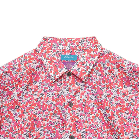 LIBERTY FABRICS　NO.64 リバティプリント  半袖シャツ リバティシャツ ＜ Wiltshire / ウィルトシャー ＞