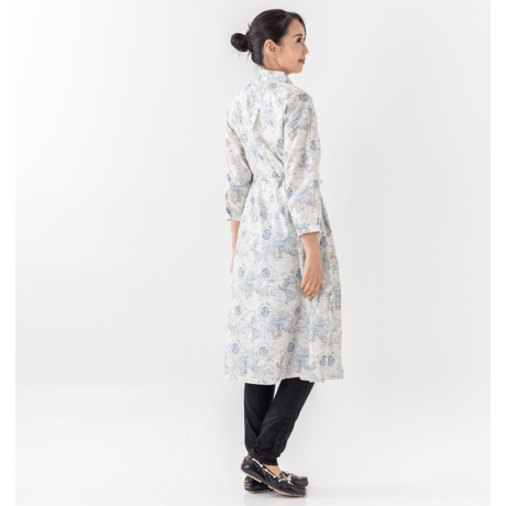 LIBERTY FABRICS  NO.b1534-world リバティプリント リバティ ワンピース   ＜Around the world アラウンド・ザ・ワールド＞