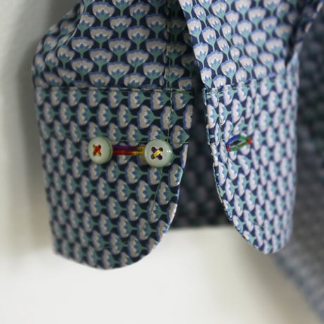LIBERTY FABRICS　NO.32 リバティプリント  ドレスシャツ リバティシャツ  ＜ Woodstock / ウッドストック ＞