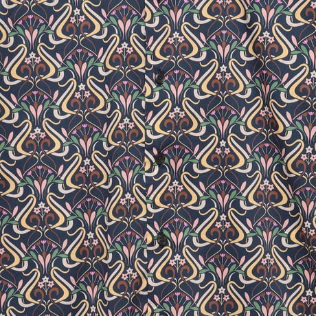 LIBERTY FABRICS　NO.66 リバティプリント  半袖シャツ リバティシャツ  ＜Lyra/ライラ＞