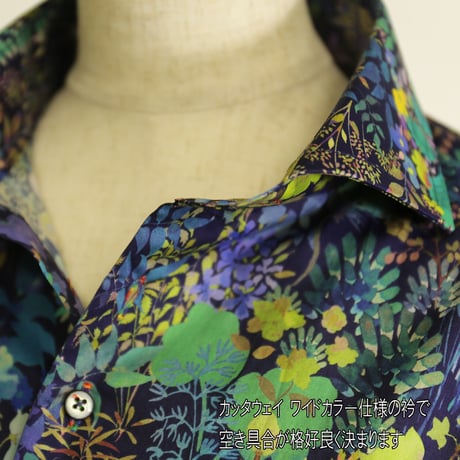 LIBERTY FABRICS　NO.01 リバティプリント リバティシャツ  ドレスシャツ　＜ Fresco/  フレスコ＞