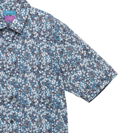 LIBERTY FABRICS　NO.65 リバティプリント  半袖シャツ リバティシャツ  ＜ Wiltshire / ウィルトシャー ＞