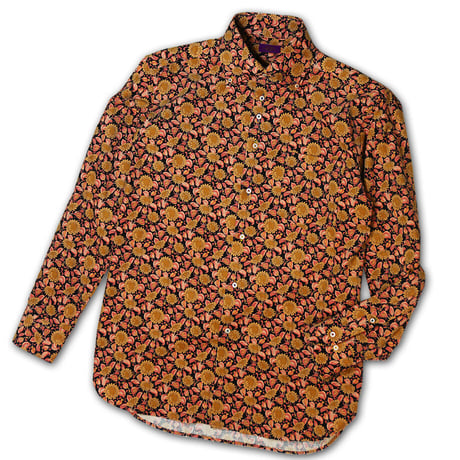 LIBERTY FABRICS　NO.45 リバティプリント  ドレスシャツ リバティシャツ コーデュロイ　＜ Synchronise / シンクロナイズ＞